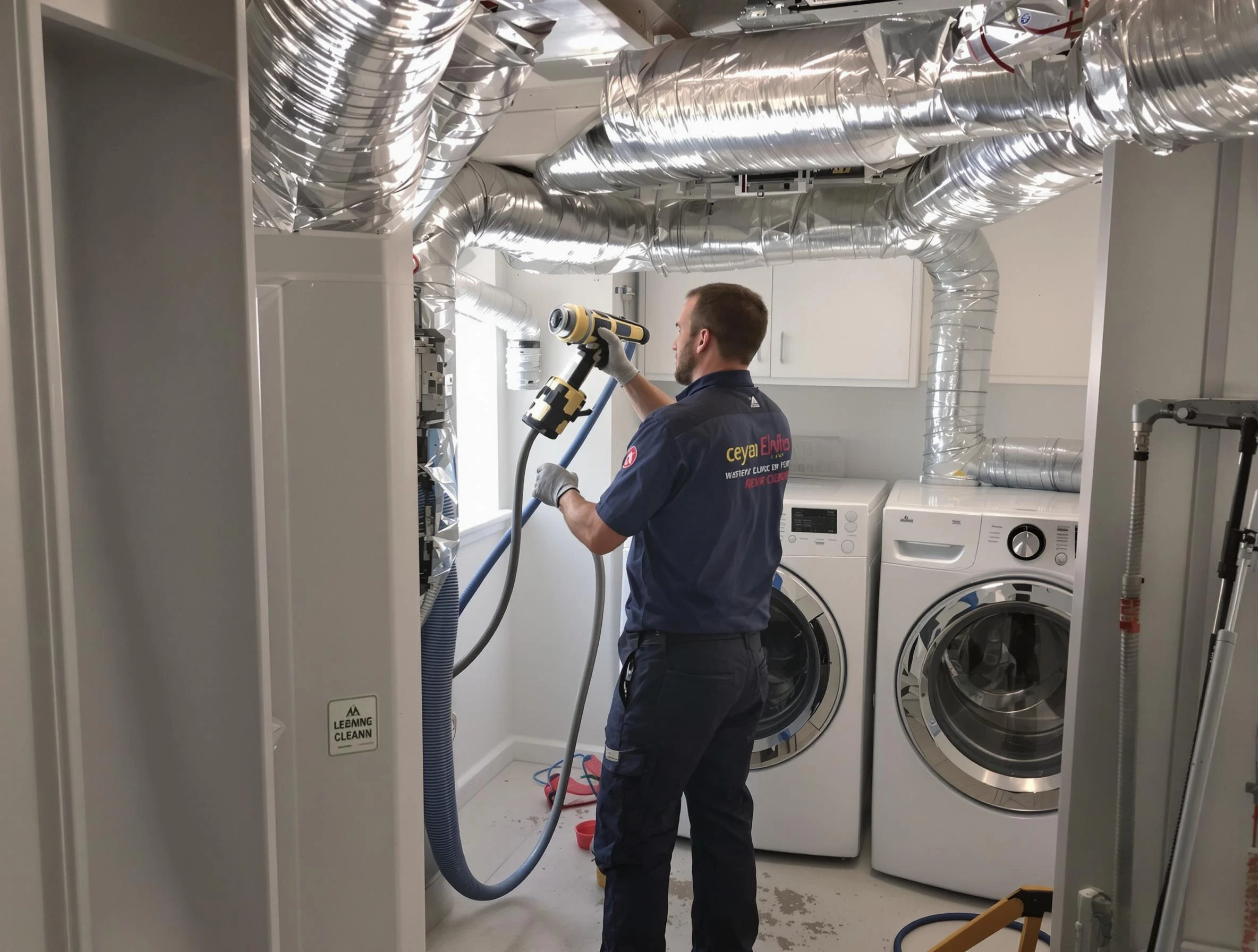 Castle Pines Dryer Vent Cleaning specialist using advanced equipment for thorough duct cleaning in Castle Pines