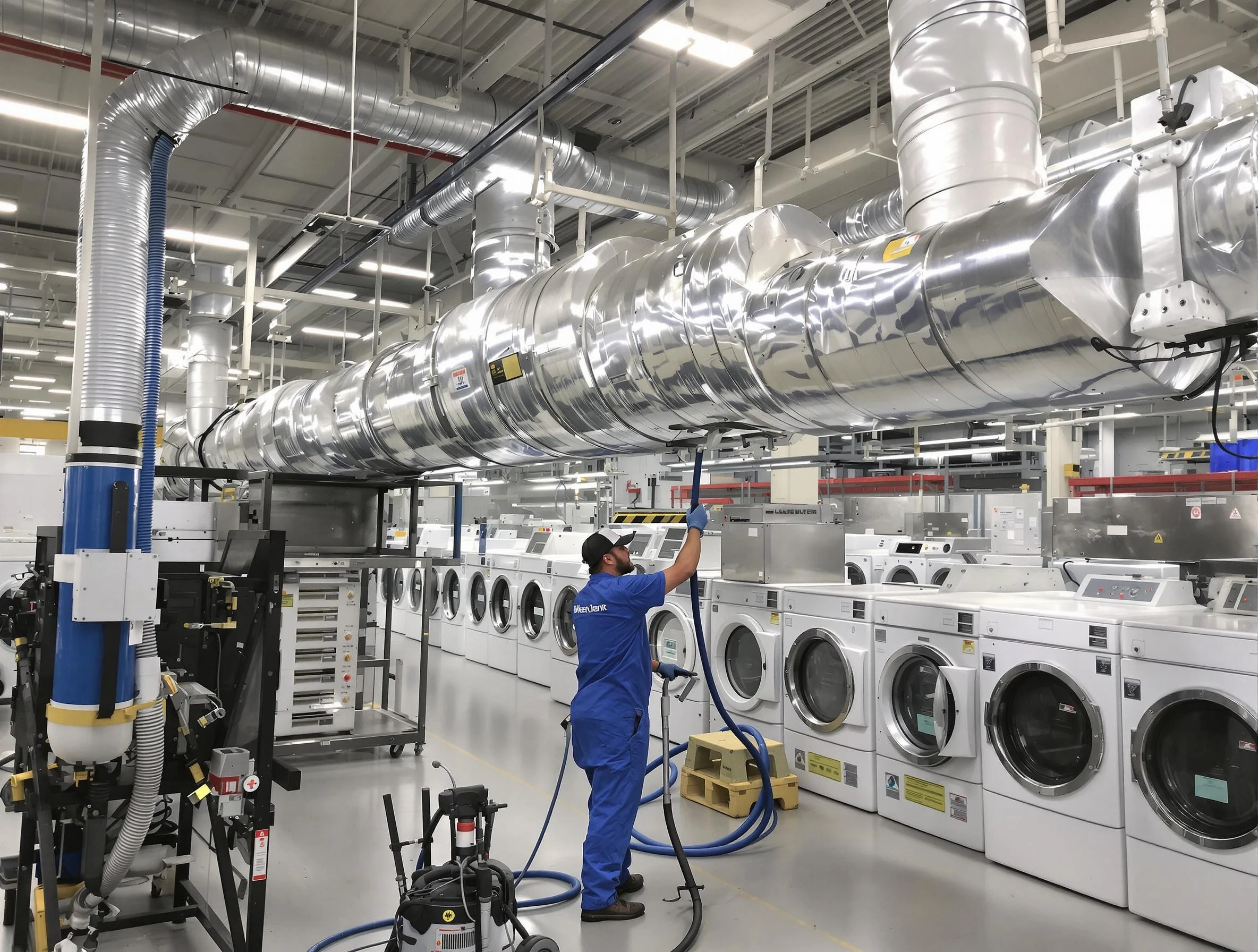 Castle Pines Dryer Vent Cleaning team performing heavy-duty industrial dryer vent cleaning in Castle Pines